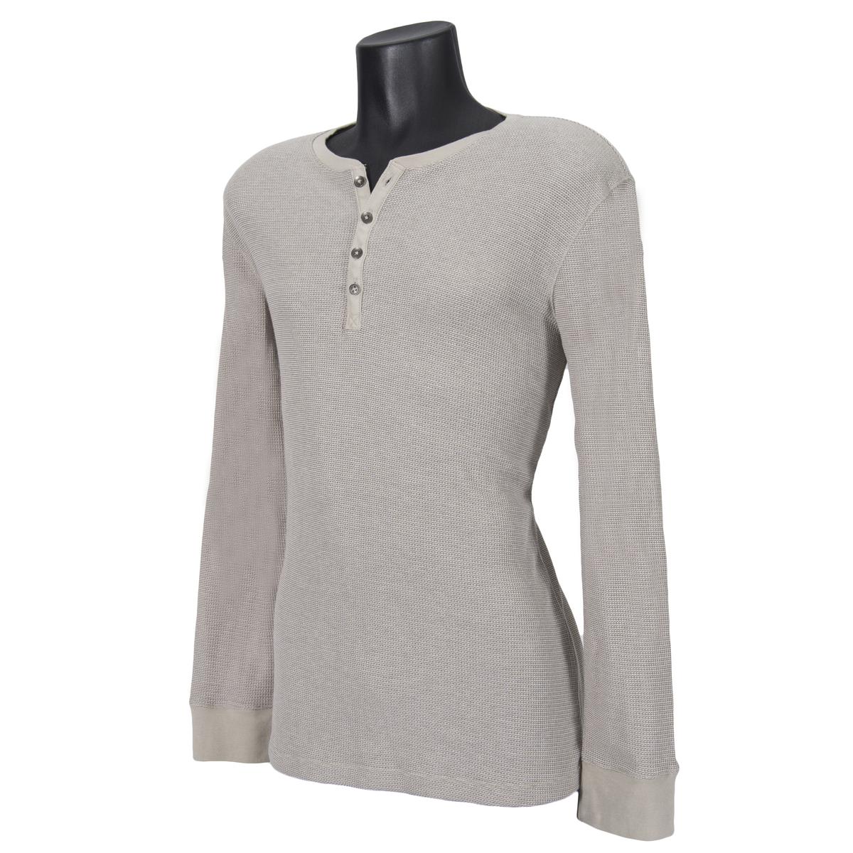 Mens Long Sleeve Henley Shirt, Comfortable CottonPoly Blend eBay