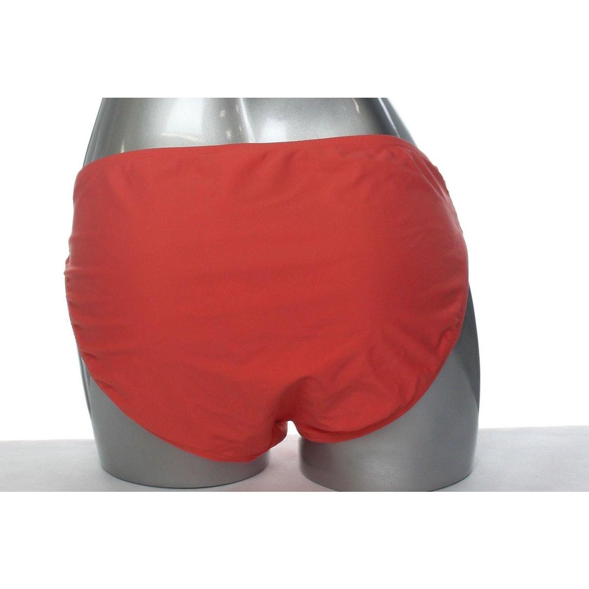 Island Escape Womens 14 Swim Bottom Full Coverage Orange Solid Bikini