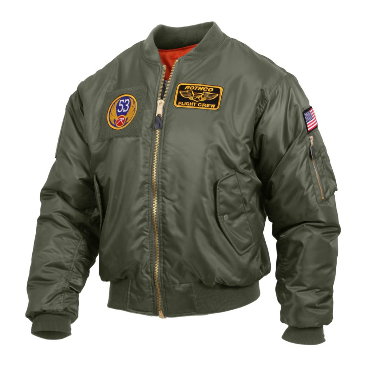 Rothco MA-1 Flight Jacket with 5 Removable Morale Patches | eBay